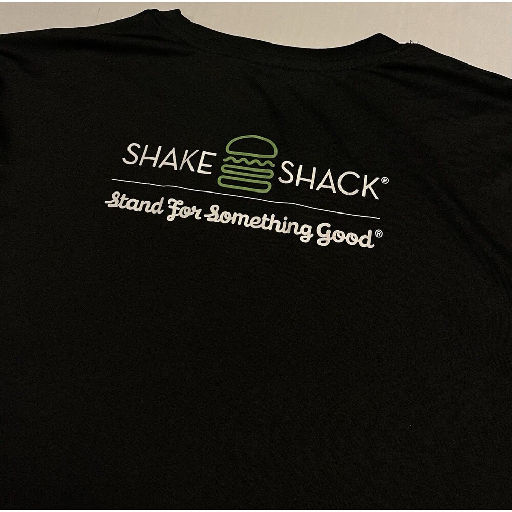 Shake Shack Employee Uniform Polyester Burger T-Shirt MEDIUM Work Restaurant